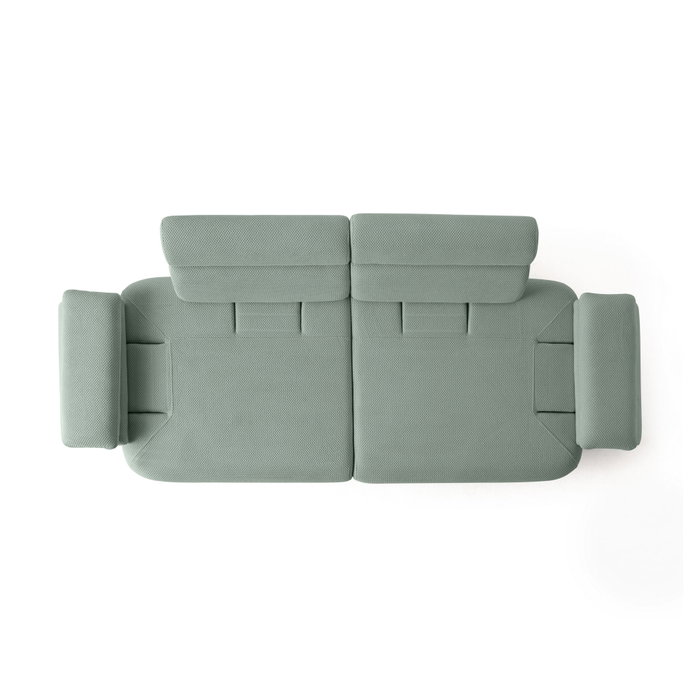 Atelier Del Sofa Bonjo Walnut - Sea Green